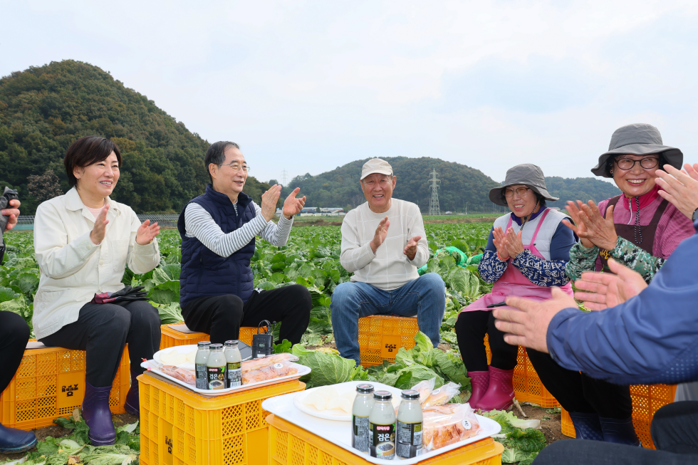 가을배추 수확 현장 방문