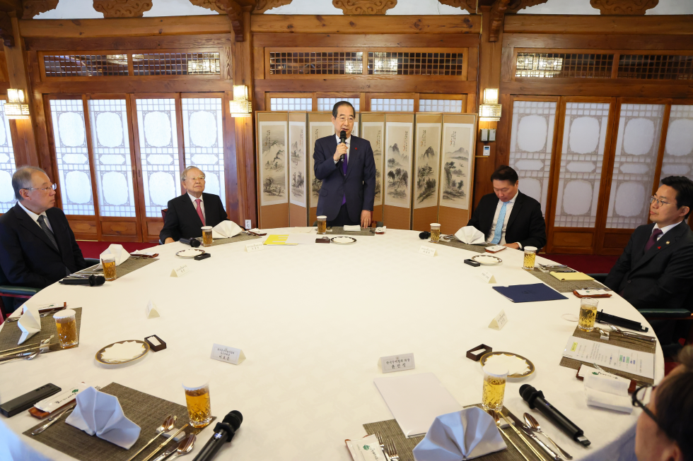 Acting President and Prime Minister meets Korean business leaders