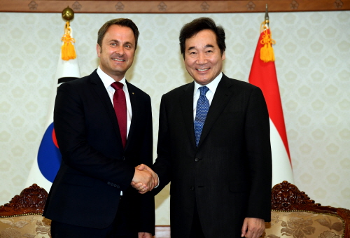 Prime ministers of S. Korea, Luxembourg meet