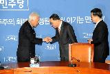 정 총리, 김한길 민주당 대표 예방