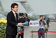 황교안 총리, 서울 국제항공우주 및 방위산업 전시회 개막식 축사