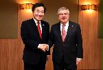Met with Thomas Bach, the IOC president