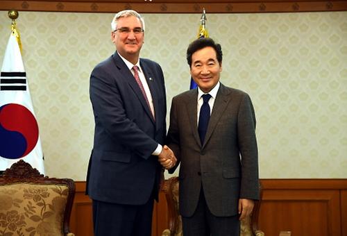 PM meets Indiana governor
